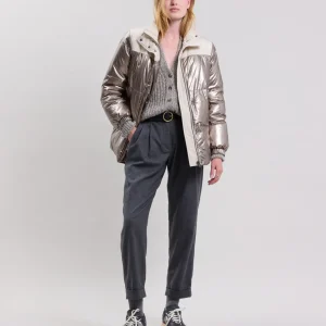 Best Hartford Volfy Puffer Off-White & Bronze